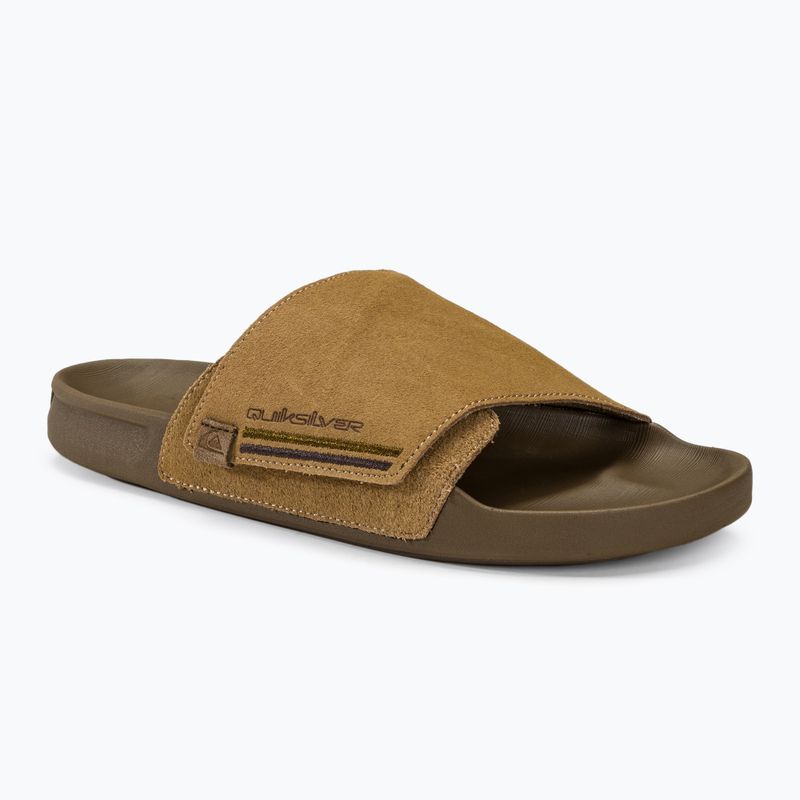 Quiksilver Rivi Suede men's slides tan 1