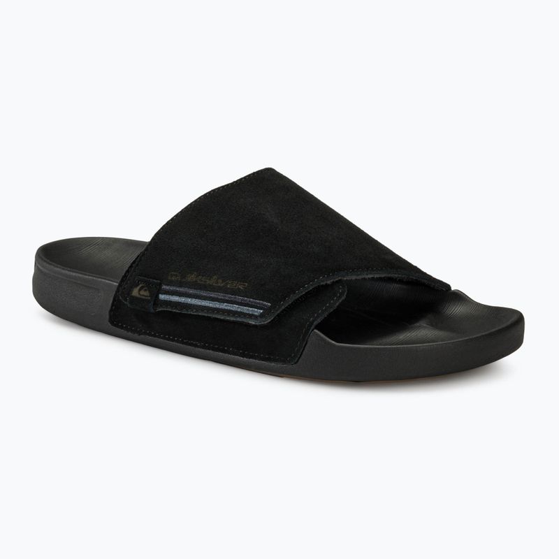 Quiksilver Rivi Suede men's slides black 1