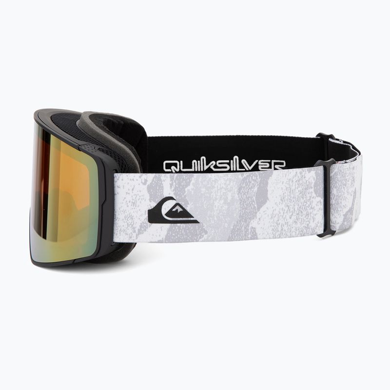 Quiksilver Storm MG men's snowboard goggles white camo/clux l purple mi 5