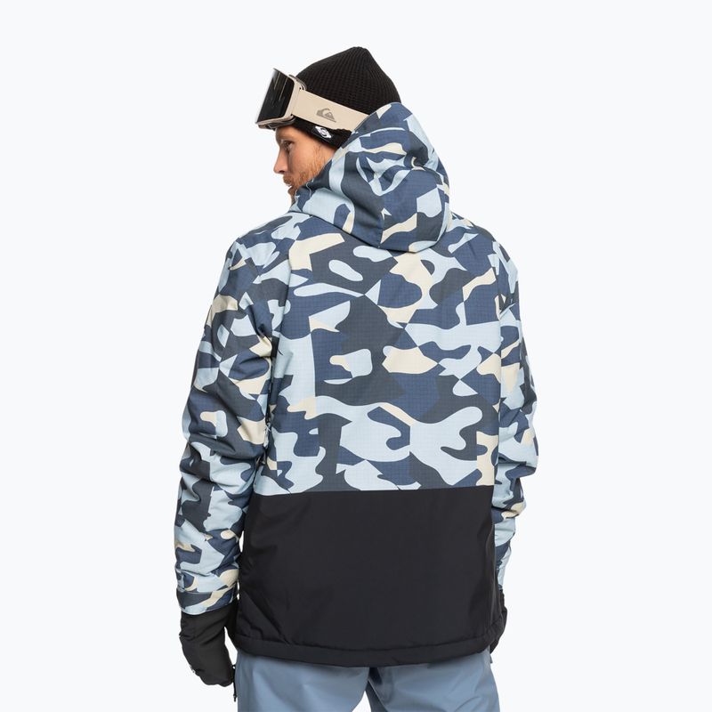 Men's snowboard jacket Quiksilver Mission Printed Block puzzle camo ice flow 2