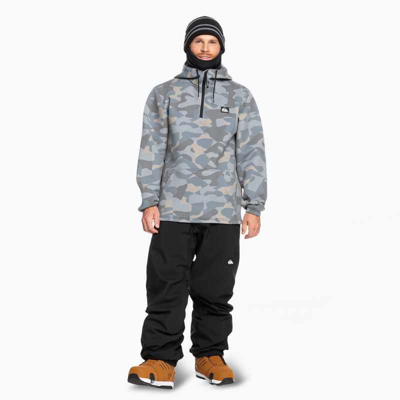 Men's Quiksilver Shredder Hoodie puzzle camo ice flow snowboard sweatshirt 2
