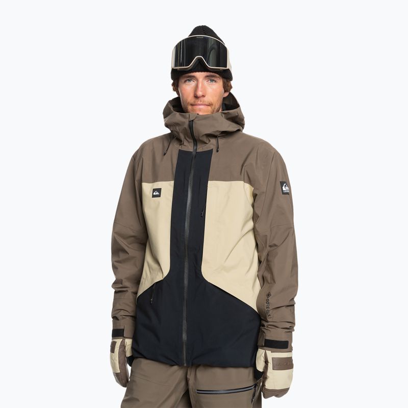 Men's snowboard jacket Quiksilver Forever Stretch Gore-Tex canteen