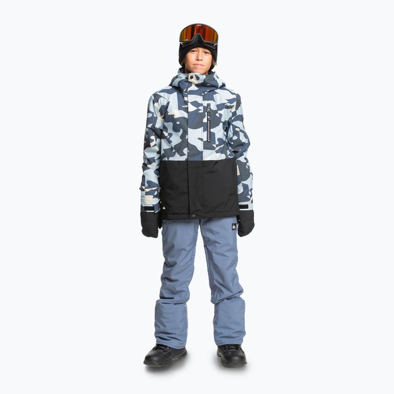 Children's snowboard jacket Quiksilver Mission Printed Block puzzle camo ice flow 2