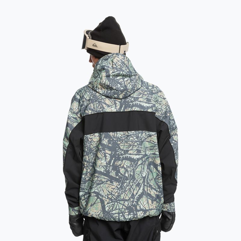 Men's snowboard jacket Quiksilver High Altitude 20K woodland abstract sea spray 2