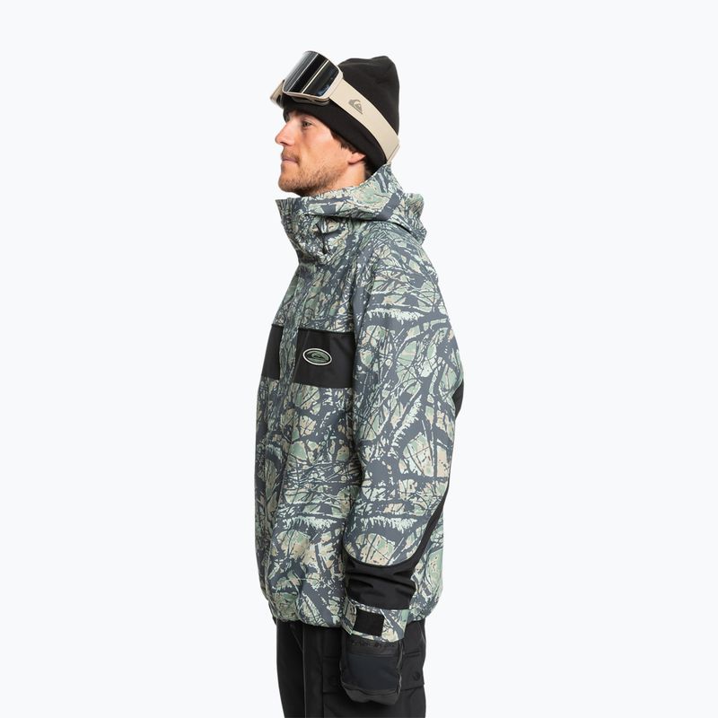 Men's snowboard jacket Quiksilver High Altitude 20K woodland abstract sea spray 3