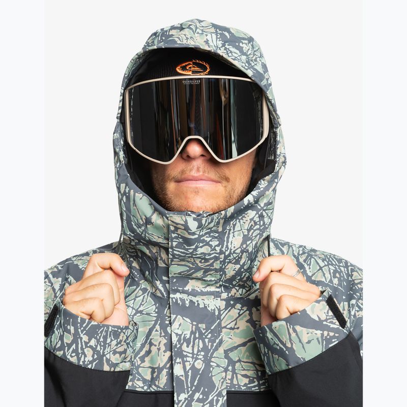 Men's snowboard jacket Quiksilver High Altitude 20K woodland abstract sea spray 4