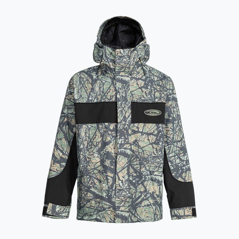 Men's snowboard jacket Quiksilver High Altitude 20K woodland abstract sea spray 5