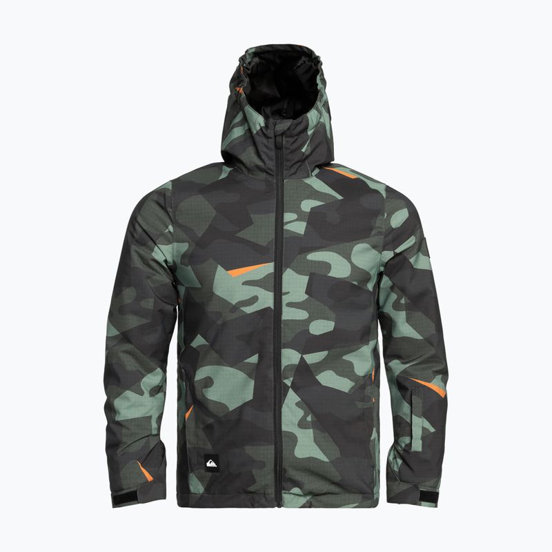 Children's snowboard jacket Quiksilver Mission Printed puzzle camo sea spray 5