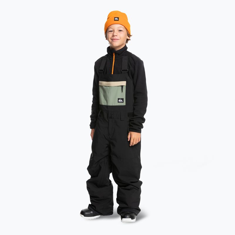 Quiksilver Mash Up Bib children's snowboard trousers true black