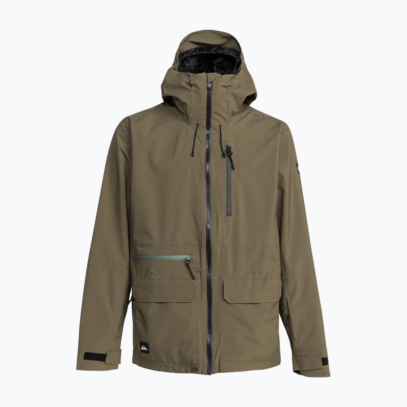 Men's snowboard jacket Quiksilver Quest Stretch 20K canteen 5