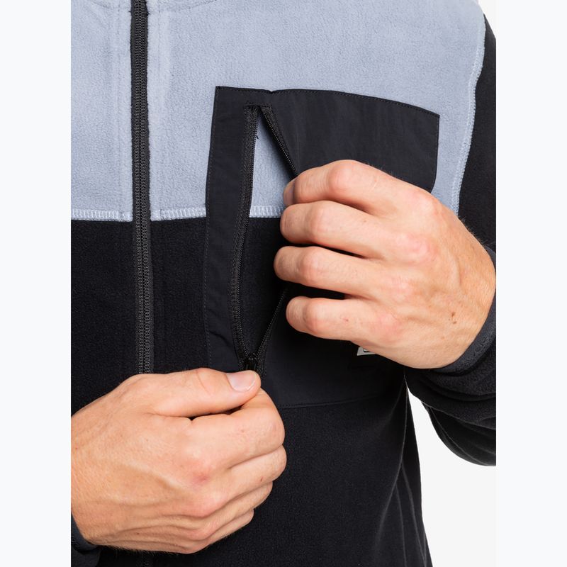Men's Quiksilver Aker Full Zip Fleece snowboard sweatshirt true black 4