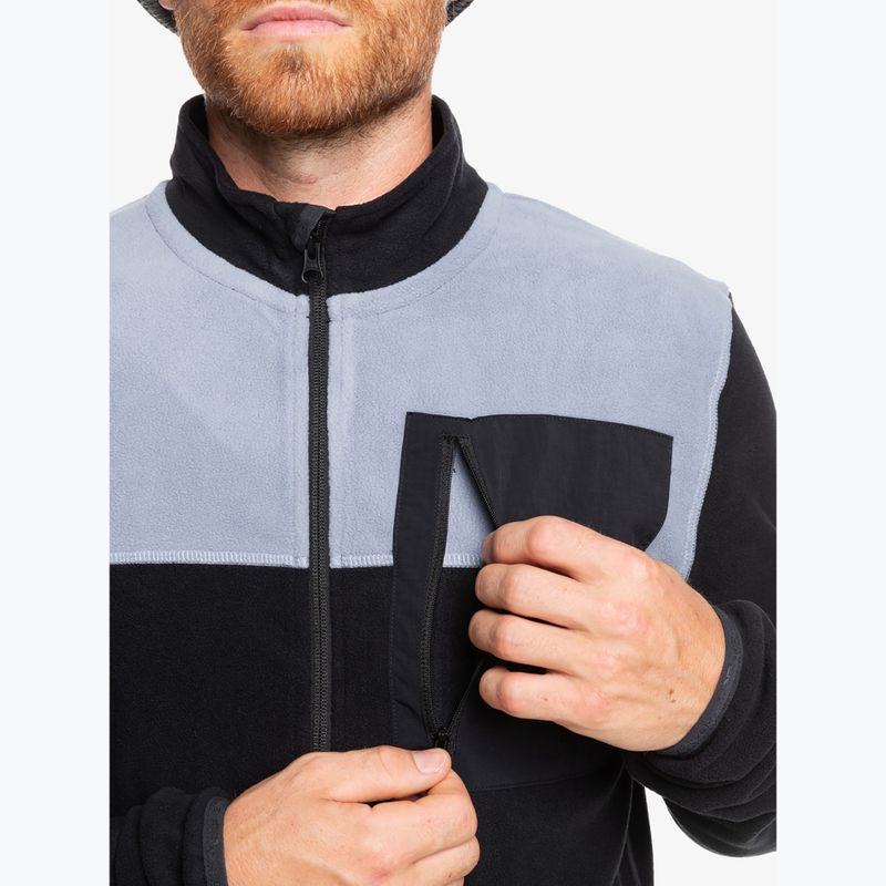 Men's Quiksilver Aker Full Zip Fleece snowboard sweatshirt true black 5
