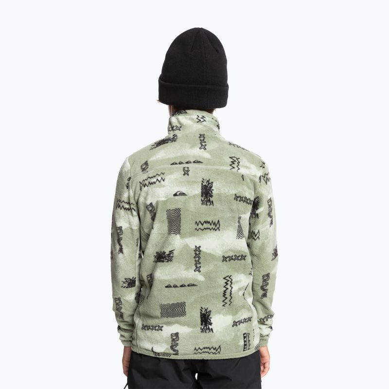 Quiksilver Aker Half Zip Fleece children's snowboard sweatshirt shadow checks desert sage 3