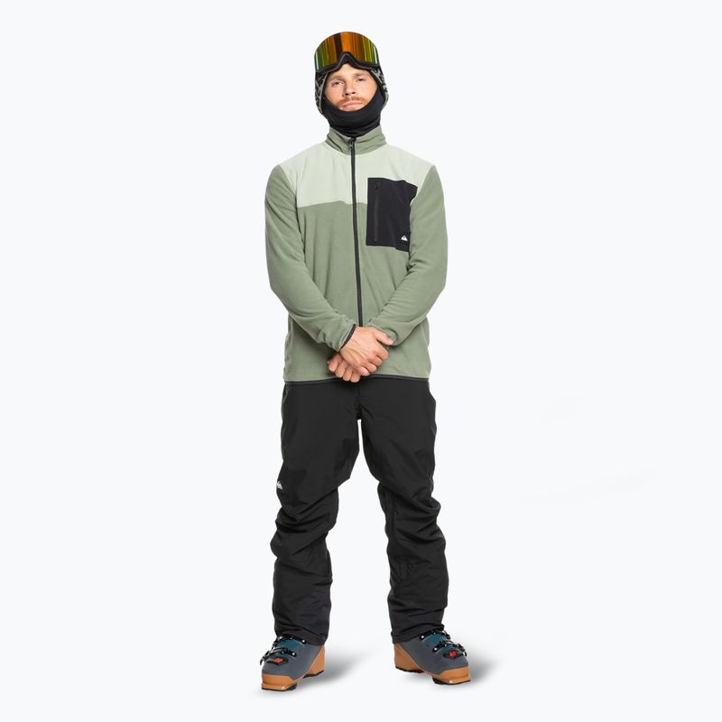 Men's Quiksilver Aker Full Zip Fleece sea spray snowboard sweatshirt 2
