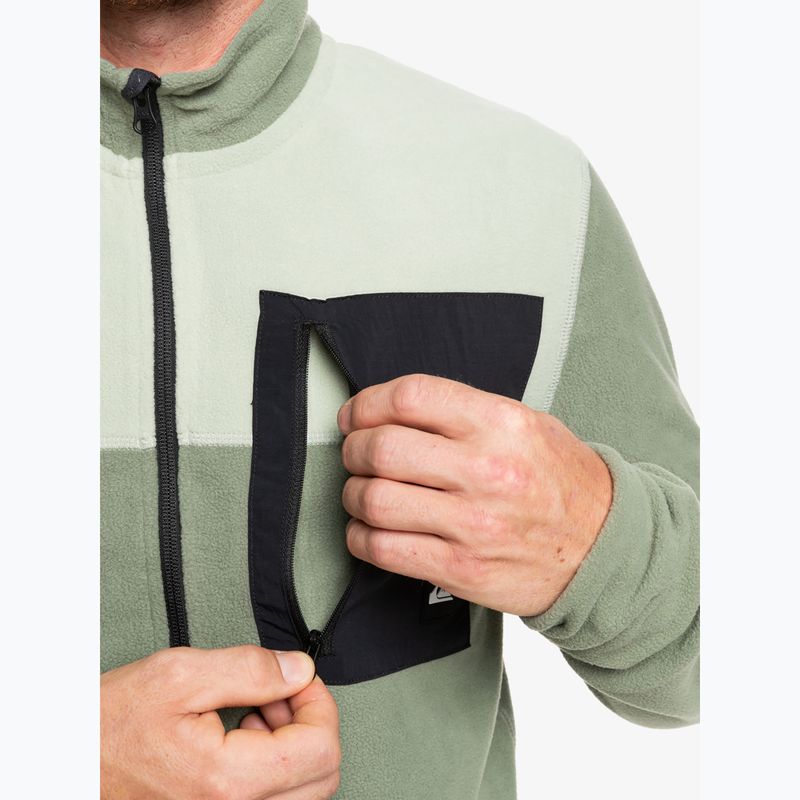 Men's Quiksilver Aker Full Zip Fleece sea spray snowboard sweatshirt 6
