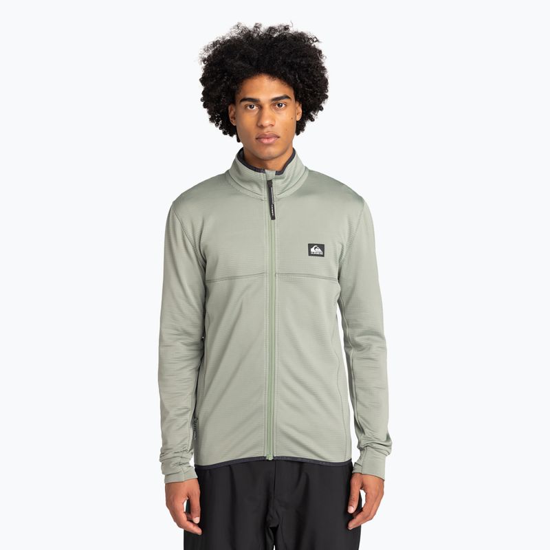 Men's Quiksilver Steep Point Full Zip Fleece sea spray snowboard sweatshirt