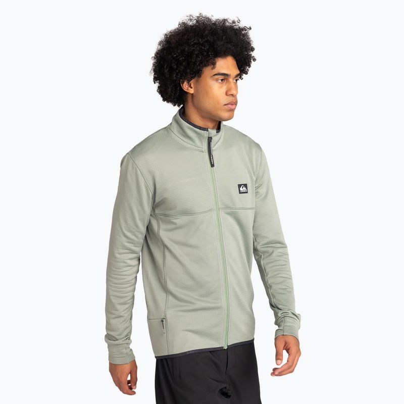 Men's Quiksilver Steep Point Full Zip Fleece sea spray snowboard sweatshirt 4