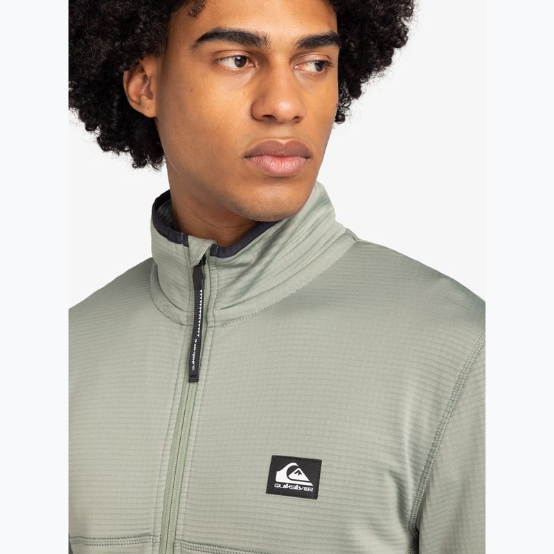 Men's Quiksilver Steep Point Full Zip Fleece sea spray snowboard sweatshirt 5