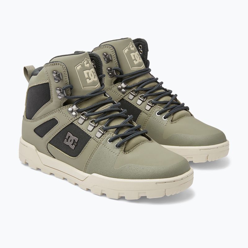 DC men's shoes Pure High Top WR green / black / white 10