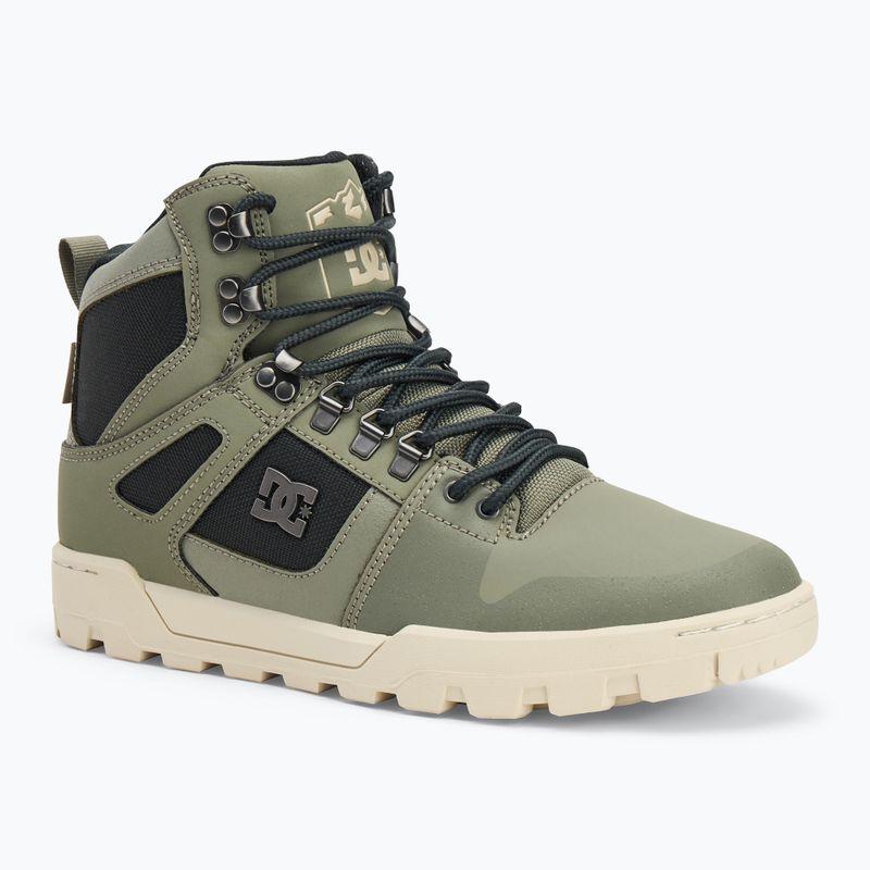 DC men's shoes Pure High Top WR green / black / white