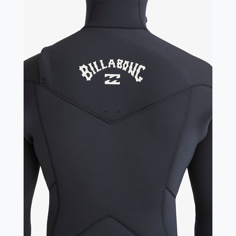 Men's wetsuit Billabong 5/4mm Absolute Natural Chest Zip Hooded Black 7