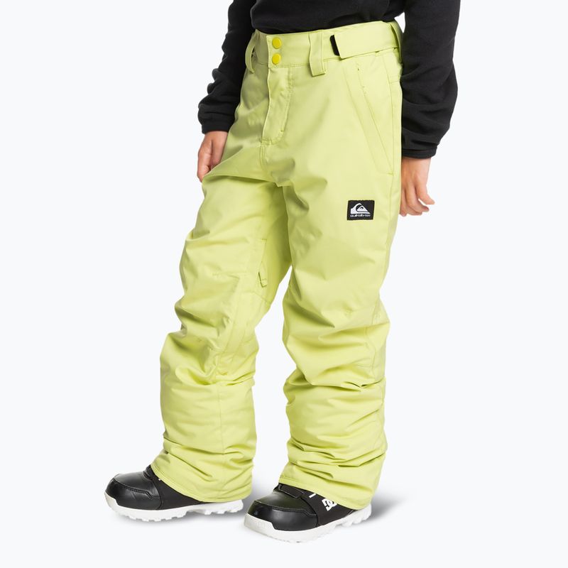 Quiksilver Estate celery green children's snowboard trousers 4