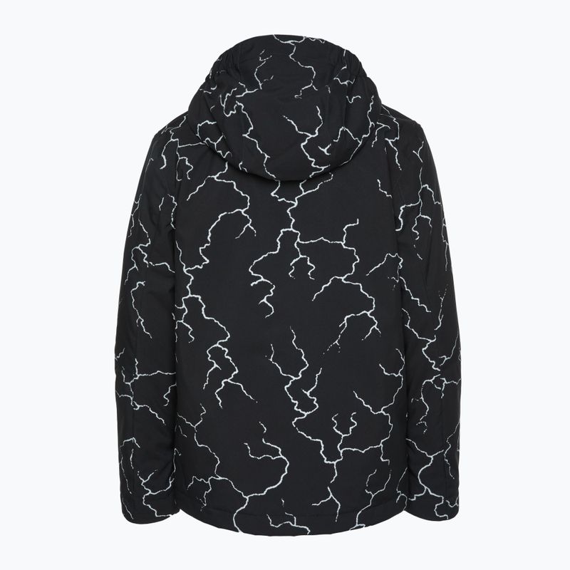 Children's snowboard jacket Quiksilver High In The Hood Printed high energy black reflective 2