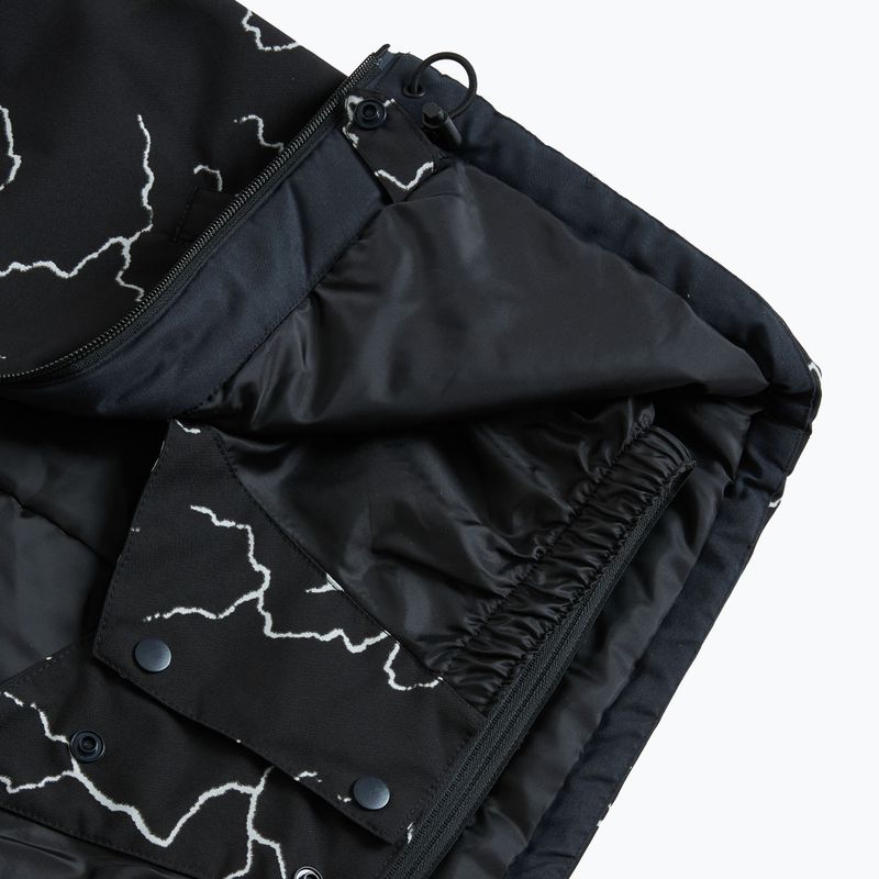 Children's snowboard jacket Quiksilver High In The Hood Printed high energy black reflective 4
