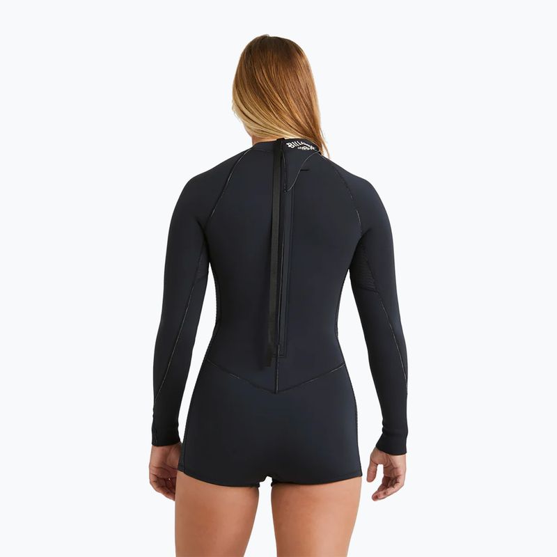 Billabong women's wetsuit 2/2 mm Spring Fever Natural Back Zip LS Spring black 3