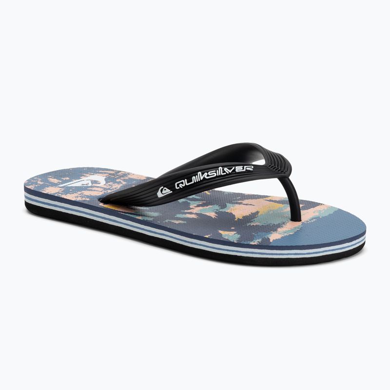 Quiksilver Molokai Art 25 Youth flip flops fiery coronet blue tropicamo