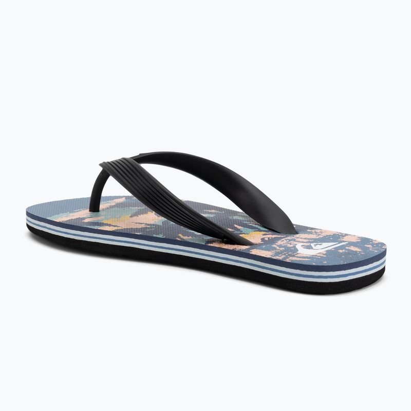 Quiksilver Molokai Art 25 Youth flip flops fiery coronet blue tropicamo 3