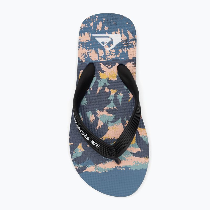 Quiksilver Molokai Art 25 Youth flip flops fiery coronet blue tropicamo 5
