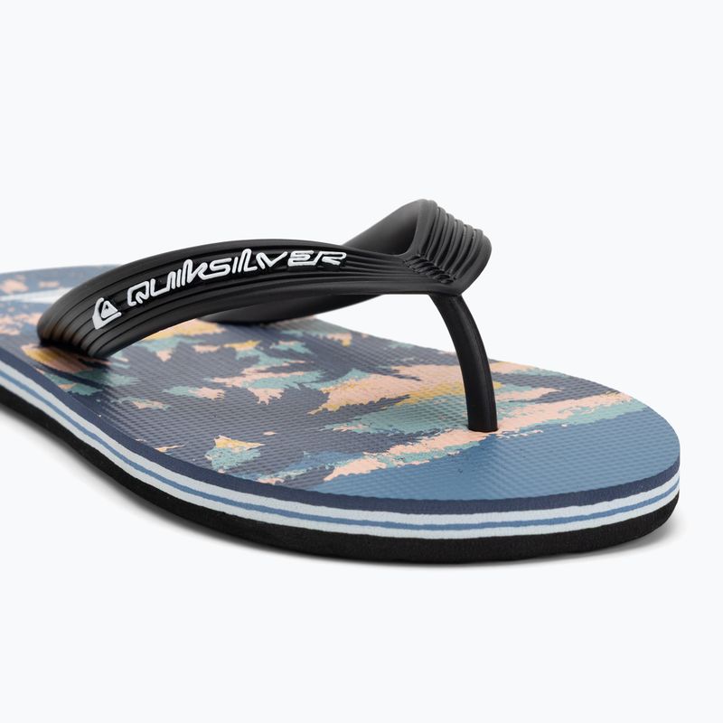 Quiksilver Molokai Art 25 Youth flip flops fiery coronet blue tropicamo 7