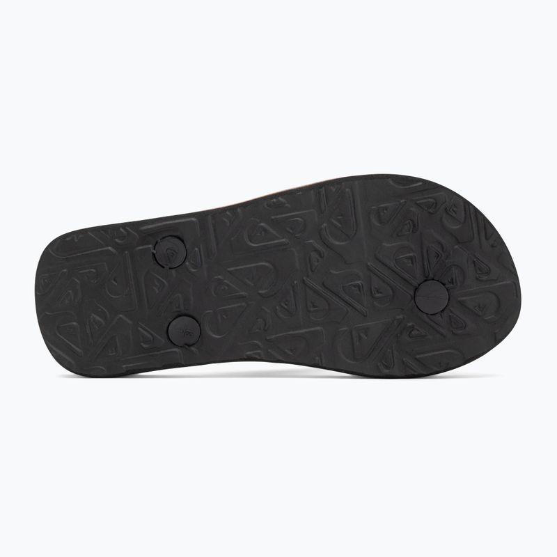 Quiksilver Molokai Art 25 Youth fiery coral wordblock flip flops 4