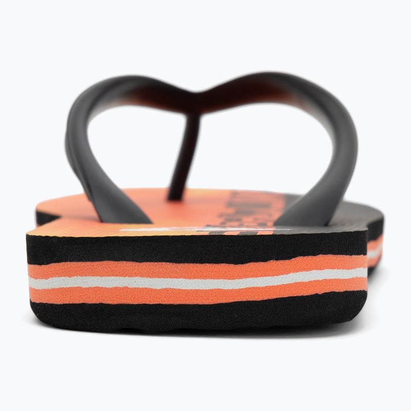 Quiksilver Molokai Art 25 Youth fiery coral wordblock flip flops 6
