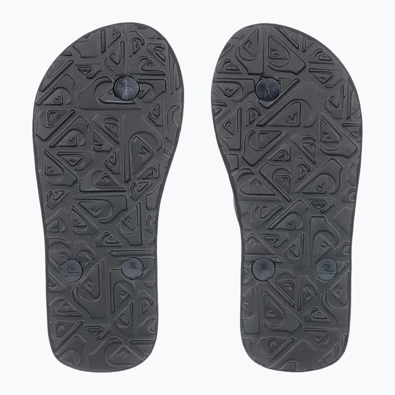Quiksilver Molokai Art 25 Youth fiery coral wordblock flip flops 3