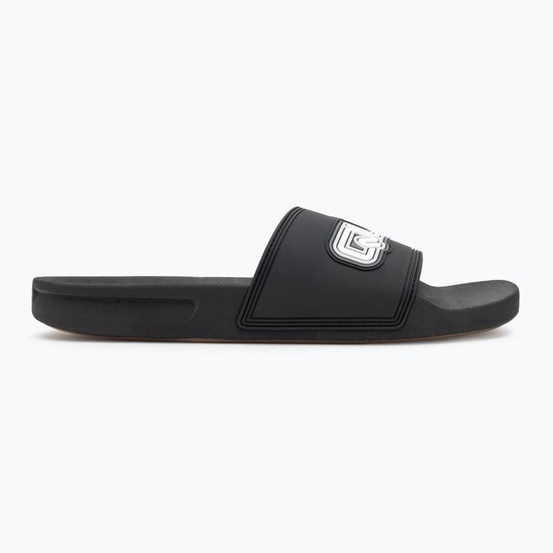 Quiksilver men's Rivi Wordmark Slide II flip-flops black 5 2