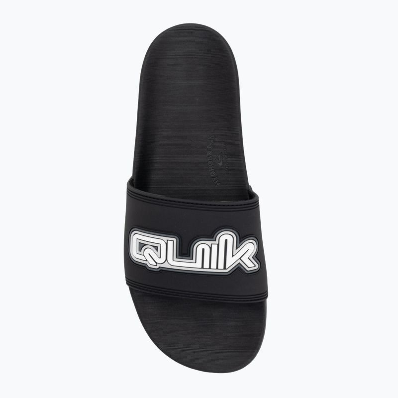 Quiksilver men's Rivi Wordmark Slide II flip-flops black 5 5