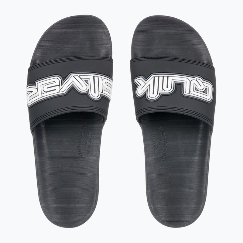 Quiksilver men's Rivi Wordmark Slide II flip-flops black 5 2