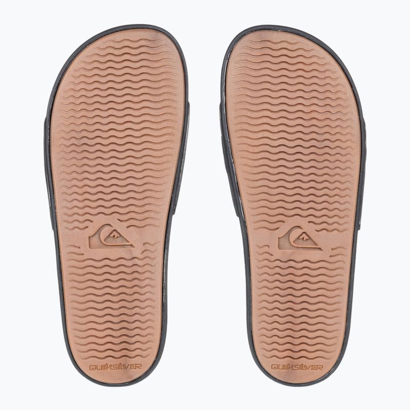 Quiksilver men's Rivi Wordmark Slide II flip-flops black 5 3