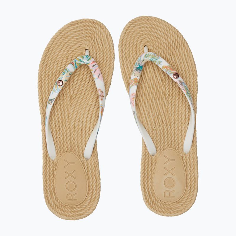 ROXY South Beach III women's flip flops black print 2