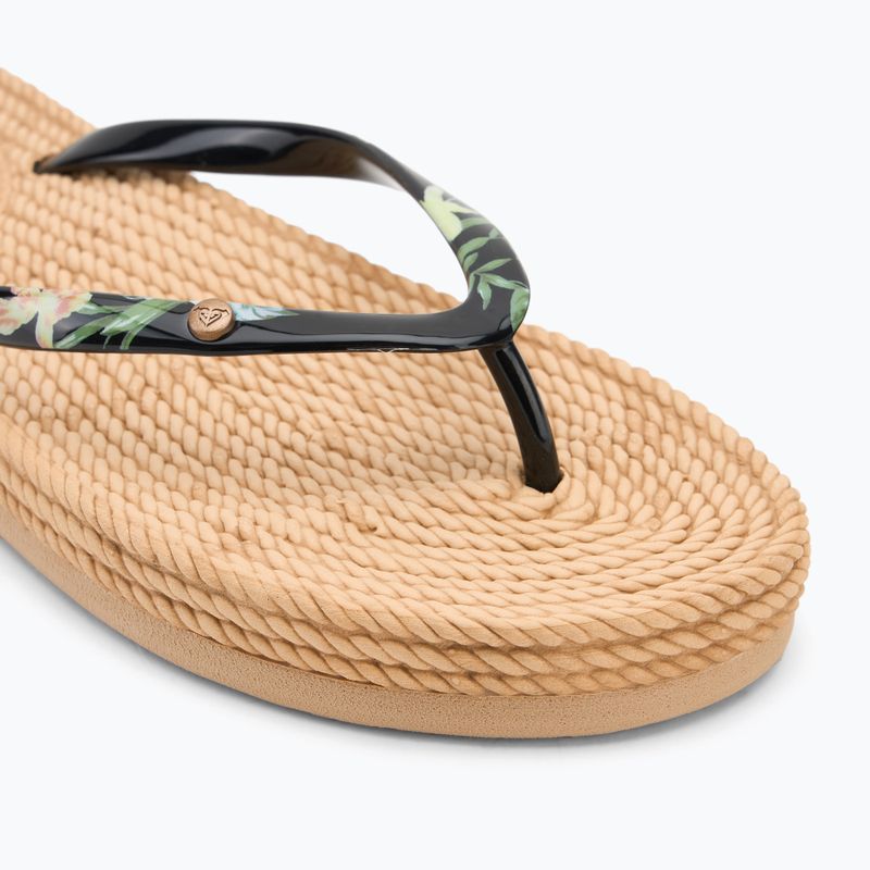 ROXY South Beach III women's flip flops black print 7