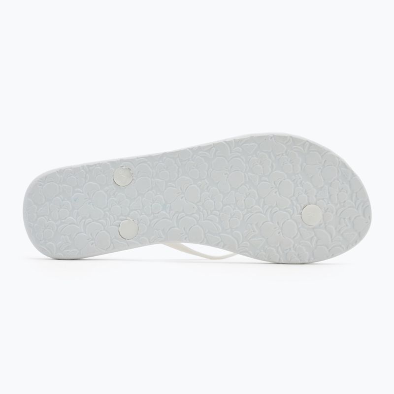 ROXY Sandy III women's flip flops white/rainbow monogram 4