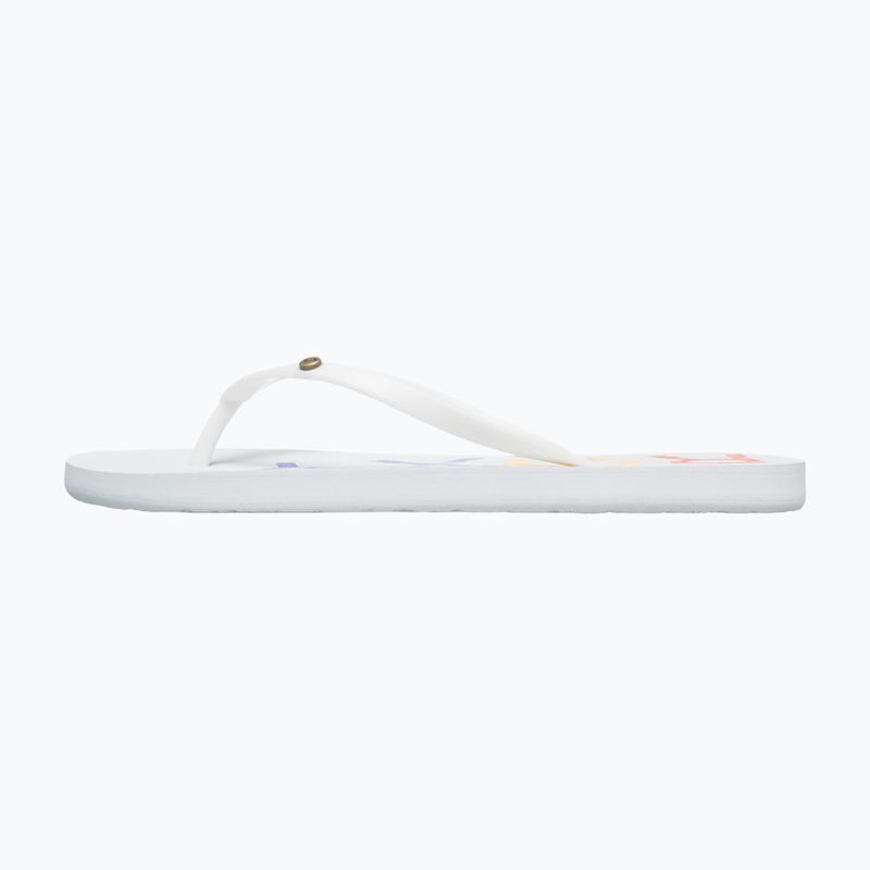 ROXY Sandy III women's flip flops white/rainbow monogram