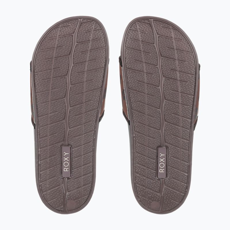 Women's ROXY Slippy IV brown combo flip-flops 3