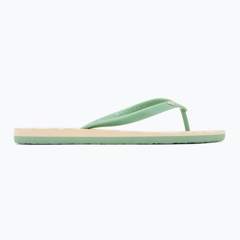 ROXY Tahiti VII green/pink women's flip flops 2