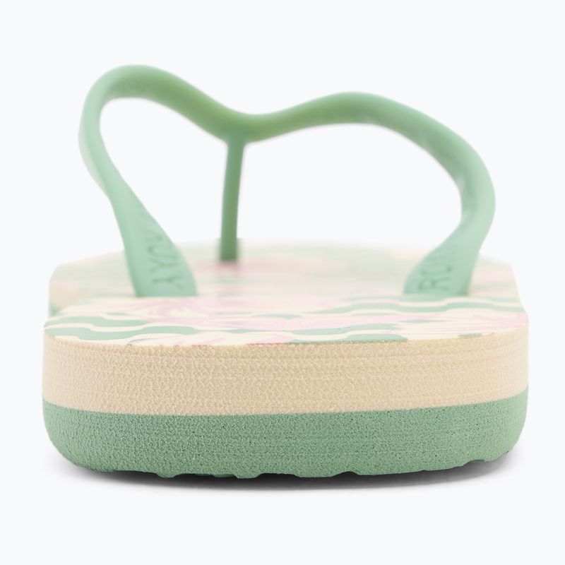 ROXY Tahiti VII green/pink women's flip flops 6
