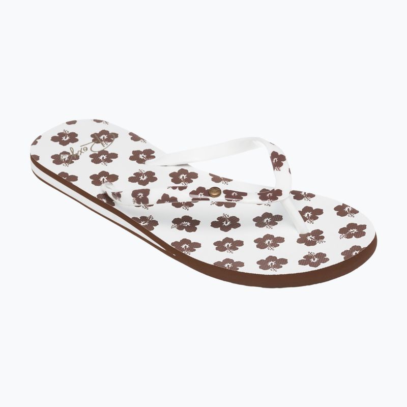ROXY Portofino III women's flip flops dc light brown/white