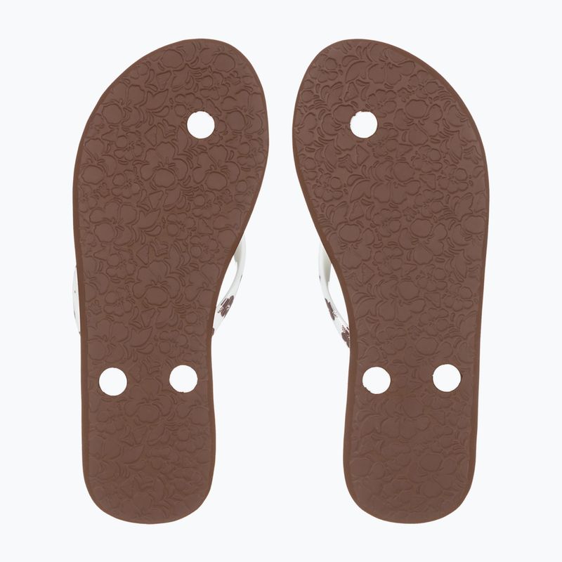 ROXY Portofino III women's flip flops dc light brown/white 2