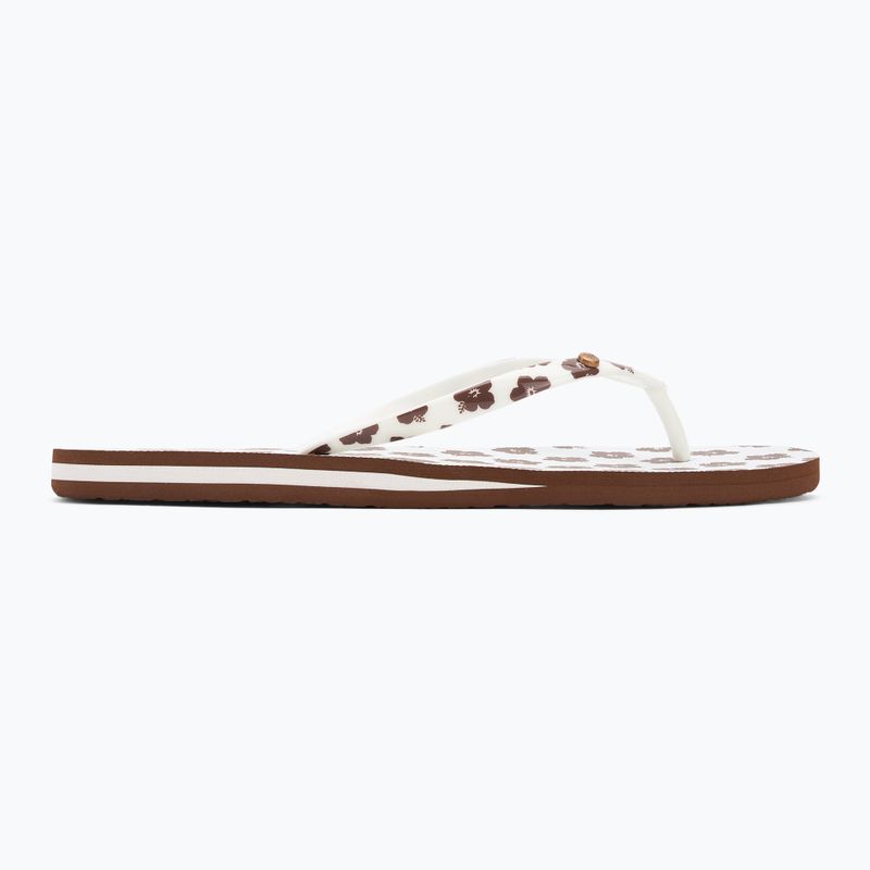 ROXY Portofino III women's flip flops dc light brown/white 2